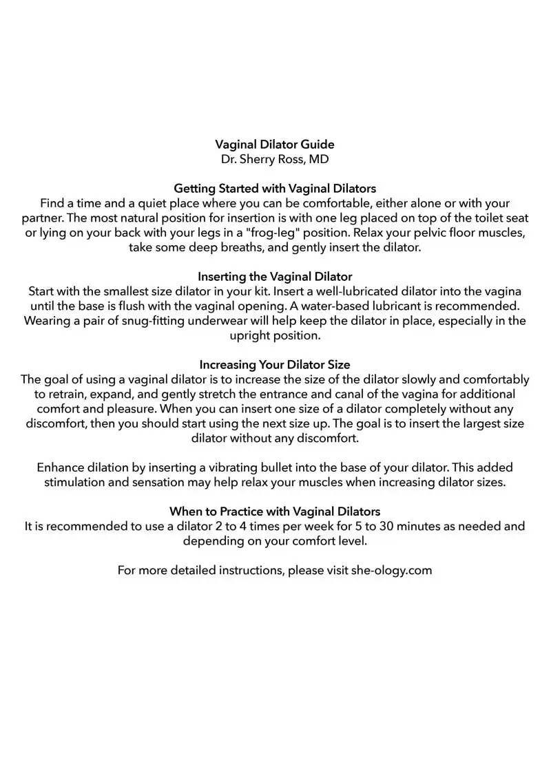 She-Ology | Advanced Dilator Set | Bekkenbodem -en Vaginatraining Set 7 She-Ology | Advanced Dilator Set | Bekkenbodem -en Vaginatraining Set - Afbeelding 5