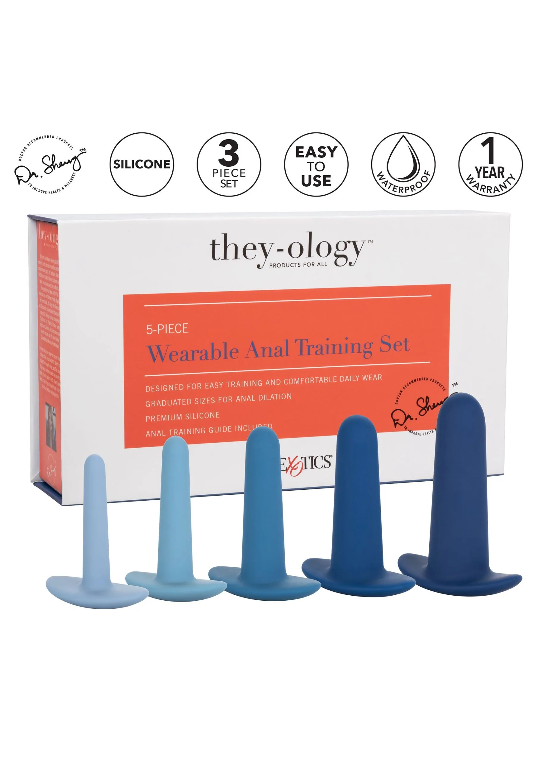 CalExotics They-Ologie | Wearable Anal Training Set | 5 Dildo's 4 CalExotics They-Ologie | Wearable Anal Training Set | 5 Dildo's - Afbeelding 2