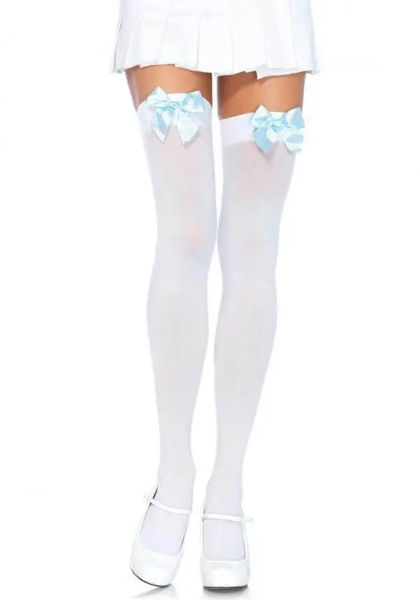 Leg Avenue | Opaque Satin Bow | Thigh Highs 4 Leg Avenue | Opaque Satin Bow | Thigh Highs - Afbeelding 2