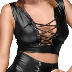 Noir Handmade | Top Met Vetersluiting