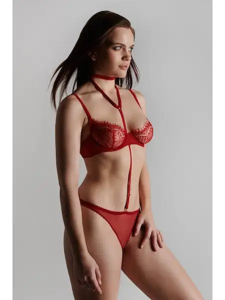 Maison Close | Accroche Coeur | Brazilian Met Harnas Rood 6 Maison Close | Accroche Coeur | Brazilian Met Harnas Rood - Afbeelding 4