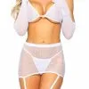 Leg Avenue | Rhinestone Fishnet 5 Pc Outfit | White -BODY & HEALTH Verkoop 81617 002 01