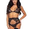 Leg Avenue | Rhinestone Lace | 3-delige Set