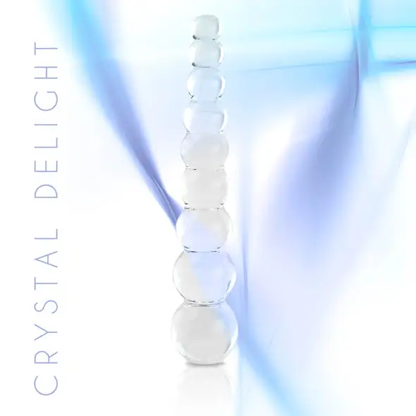 Mail & Female Crystal Delight | Beaded Glas Dildo 4 Mail & Female Crystal Delight | Beaded Glas Dildo - Afbeelding 2