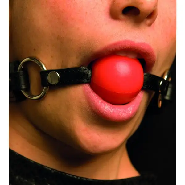 PM Body Leather Gag Met Rode Bal Van Fun Factory | 40mm 4 PM Body Leather Gag Met Rode Bal Van Fun Factory | 40mm - Afbeelding 2