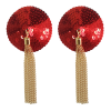 Diva | Sequin Pasties, Chain Tassels Rood -BODY & HEALTH Verkoop kd bg3.01