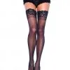 Leg Avenue | Sheer Stay Ups Queen Size -BODY & HEALTH Verkoop la 1022 zwart